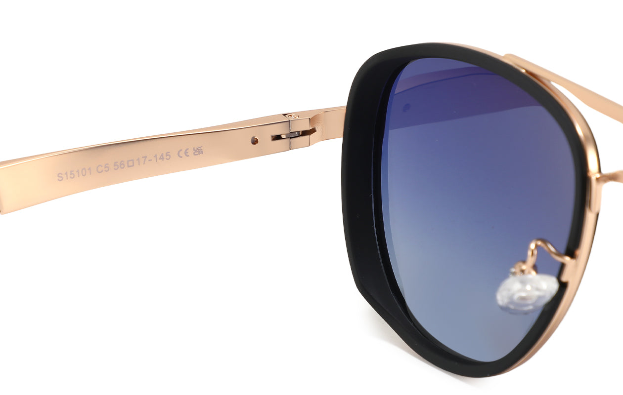 Valerio black/gold blue - temple