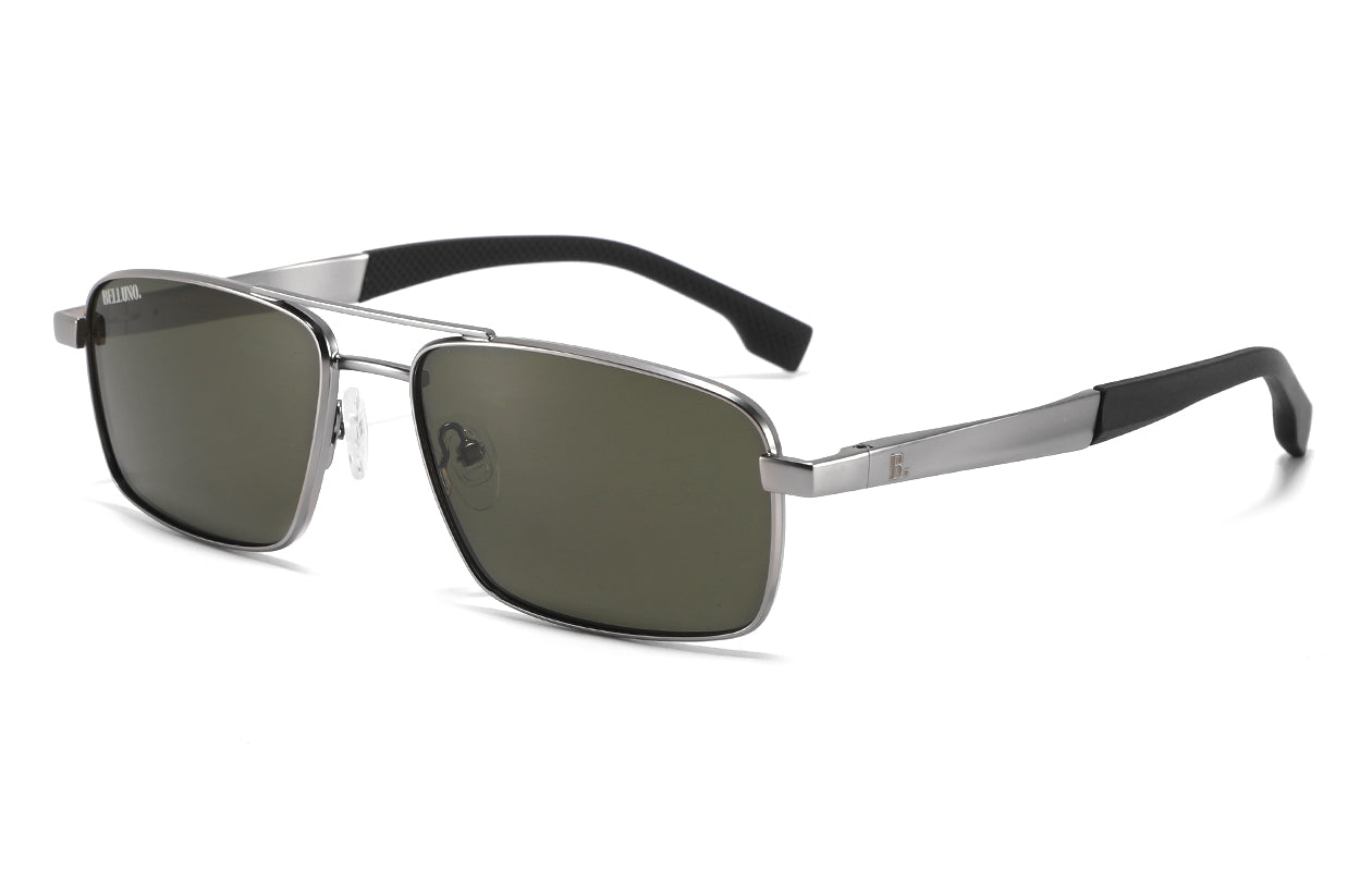Belluno Torvani gunmetal/green 3/4 view