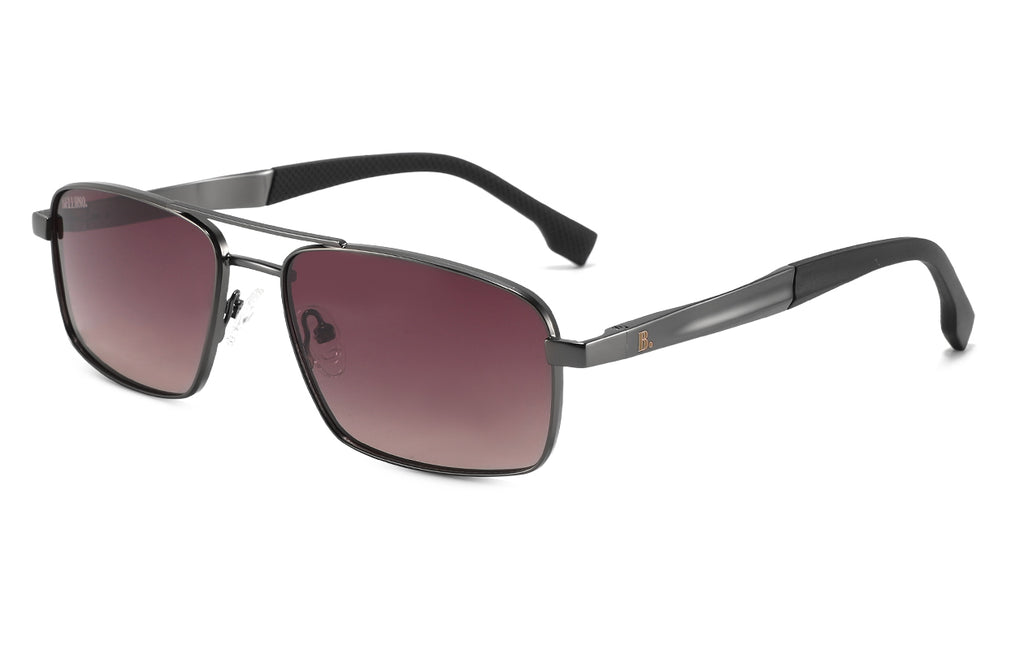 Belluno Torvani gunmetal/burgundy 3/4 view