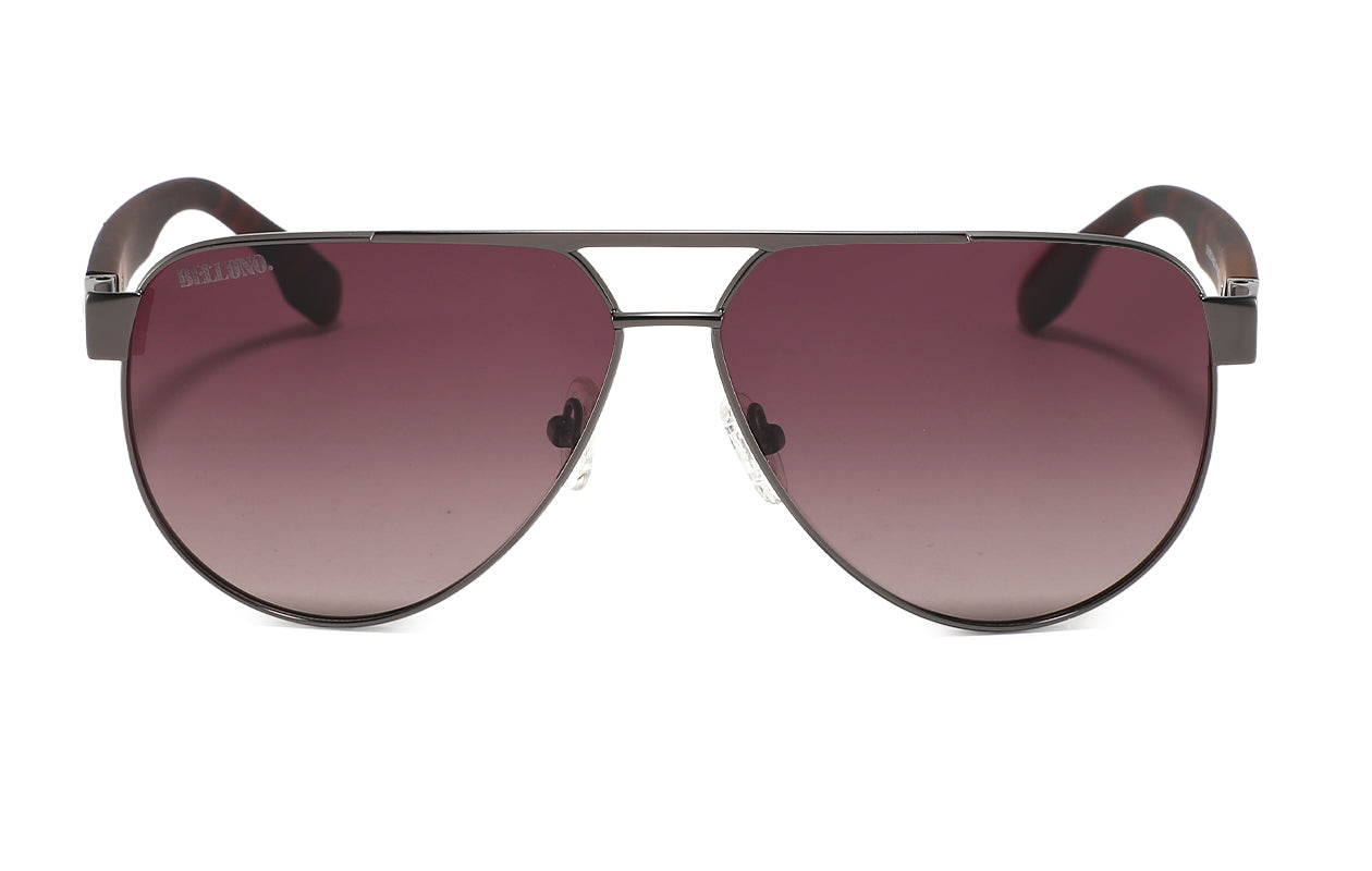 Belluno Levanto gunmetal/tortoise gradient burgundy - front
