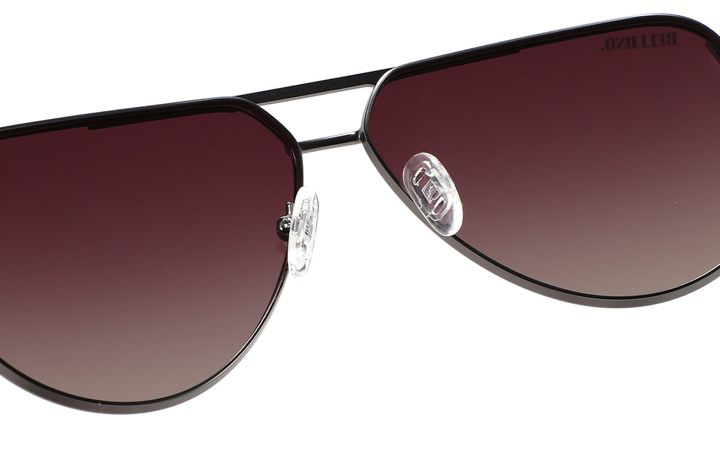Belluno Levanto gunmetal/tortoise gradient burgundy - lens detail
