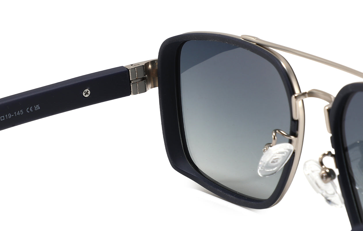 Belluno Como matte navy/silver - hinge