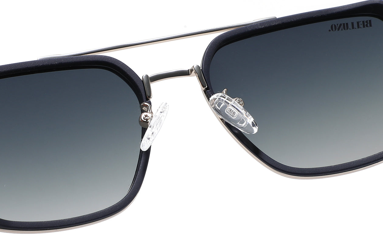 Belluno Como matte navy/silver - bridge detail